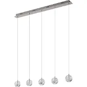 LUCANDE Hanglampe , Hayley, Doorzichtig, Woonkamer, Glas, Modern
