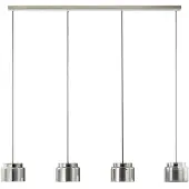 LUCANDE Hanglamp Diano , alu / grijs / zink, Woon-/ Eetkamer, Glas, Design, hanglamp