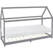 ML-Design Kinderbed Tent | hout grijs 114x29x29 cm kinderbedden | NADUVI