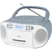 Reflexion RCR2260DAB, wit-blauw / Boombox met DAB+ en FM-radio, cassette, CD/MP3-speler, USB-poort en AUX-ingang
