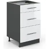 Vicco Fame-Line Keukenonderkast – 50 cm zonder werkblad Wit Hoogglans