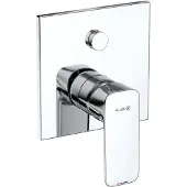 Kludi Pure & Style UP bad-/douchecombinatie, inbouwmodel, push-set met functionele unit, chroom, 1 stuk.