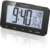 Explore Scientific wekkerradio Explore Scientific 14 cm zwart
