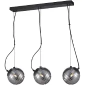 ITALUX Moderne zwarte PERONA hanglamp voor woonkamer - 70cm