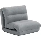 HOMCOM - Vloerstoel - Inklapbaar - Polyester - Grijs
