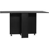 HOMCOM opklapbare eettafel - spaanplaat - 75x140x74cm - zwart