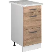 Vicco R-Line Keukenonderkast – 40 cm met laden, met marmeren werkblad Sonoma
