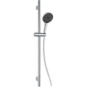 Kielle Oudee - Set douchekop EcoSpare, douchestang en doucheslang, chroom/zwart 20402SE40