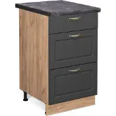 Vicco Fame-Line Keukenonderkast – 50 cm, WB Antraciet Antraciet-goud