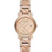 Burberry BU9146 The City Gegraveerd Ruit Unisex Horloge