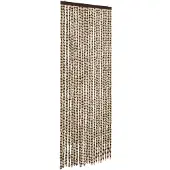 vidaXL Vliegengordijn 90x200 cm chenille beige en bruin
