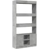 vidaXL Hoge kast 92x33x180 cm bewerkt hout betongrijs