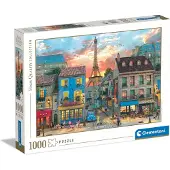 Clementoni - Puzzel - 1000 Stukjes - Straatbeeld van Parijs - Puzzel Voor Volwassenen - High Quality Collection
