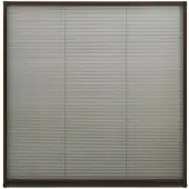 vidaXL Raamhor plissé 120x120 cm aluminium bruin