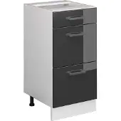 Vicco R-Line Keukenonderkast – 40 cm met laden, zonder werkblad Antraciet Hoogglans