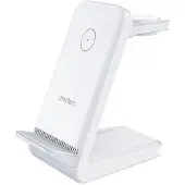 Choetech 3-in-1 Draadloze Oplader 15W Smartphone/Oortjes/Watch Wit