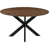 Label51 Otis Eetkamertafel - Bruin - Hout - 130 cm - Rond