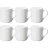 Wilmax England Beker 320 ml Wit Porselein Set van 6 WL-993040/A6
