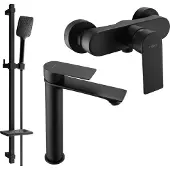 Mexen Royo DQ62 doucheset, zwart - 72214DQ62-70