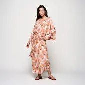 Mart Visser Caroline Tensen Islay Kimono Jurk Zand / Multi