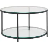 Wohnling Salontafel glas en metaal rond 80 cm - WL6.610