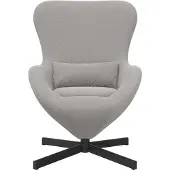 vidaXL Eivormige stoel Lichtgrijs 63 x 73 x 90 cm Stof