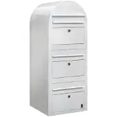 Bobi Brievenbus Trio 9016 Wit