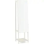 En.casa Garderobespiegel Klilbojle met kledingrek 160x40x35 cm havermout []