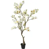 Countryfield Kunstplant Magnolia – Wit – Ø50 cm – Hoogte 210 cm