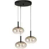 Masterlight 3L vide hanglamp Lido Onion met Ø 24cm gold-fading glas