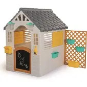 DOLU Speelhuis met Hek White/Blue/Yellow