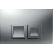 Geberit Delta25 bedieningsplaat - 2-toets spoeling - rechthoekige knoppen - mat chroom