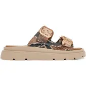 Tamaris dames leren muiltjes Beige/Snake