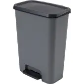Curver Compatta Prullenbak - 50L - Afvalzakhouder - Grijs/Zwart