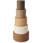Nuuroo Vanja silicone stacking tower-Brown color mix