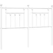 vidaXL Vervangend hoofdbord 135 cm metaal wit