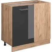 Vicco R-Line Hoekkast – 86 cm zonder werkblad Antraciet Hoogglans