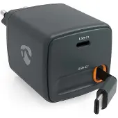 Nedis Oplader | Met intrekbare kabel | 30 W | GaN | PD3.0 30W | 1.5 / 2.0 / 2.5 / 3.0 A | Outputs: 1 | USB-C | USB-C intrekbare kabel | 0.75 m | Automatische Voltage Selectie | Zwart