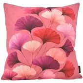 NOVÉE Ginkgo Pink / Roze Kussenhoes | 45 x 45 cm | Katoen/Polyester