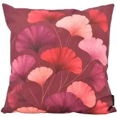 NOVÉE Ginkgo Red / Rood Kussenhoes | 45 x 45 cm | Katoen/Polyester