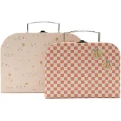 Jollein Speelkoffertje - Speelgoedkoffer - Pretty Picnic - 2 Stuks