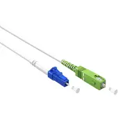 Goobay LC/UPC - SC/APC Simplex FTTH kabel | OS2 | wit | LSZH | 25 meter