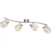 Globo Plafondlamp Kris 4 Lichts Nikkel