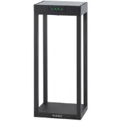 KLEWE LED lamp op zonne-energie RADIA MINI, antraciet, 35 cm, aluminium, IP65 MINI, zwart, Aluminium, Modern, Solar buitenverlichting