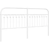 vidaXL Vervangend hoofdbord 180 cm metaal wit