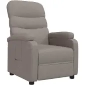 vidaXL Fauteuil verstelbaar stof taupe