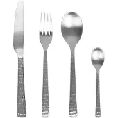 Broste Copenhagen Hune bestek 16-delig Brushed satin hammered