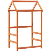 vidaXL Kinderbedhuisje 108x70x176,5 cm massief grenenhout wasbruin