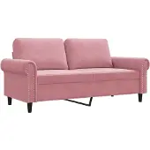 vidaXL Tweezitsbank 140 cm fluweel roze