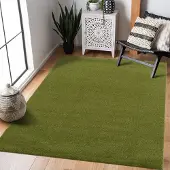 Muratap Uni effen laagpolig vloerkleed modern 200x200 cm vierkant